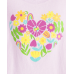 Childrens Place Lilac Floral Heart Girls Graphic Tee